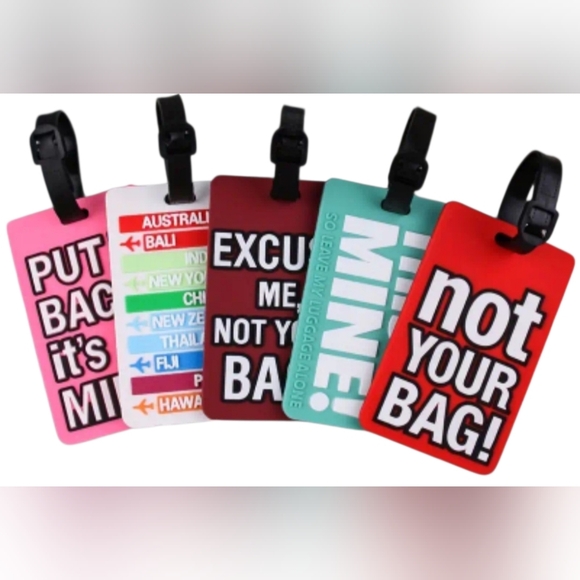 Other - Luggage Tags 5 Pcs Mixed Tags "Put It Back, It's Mine! New